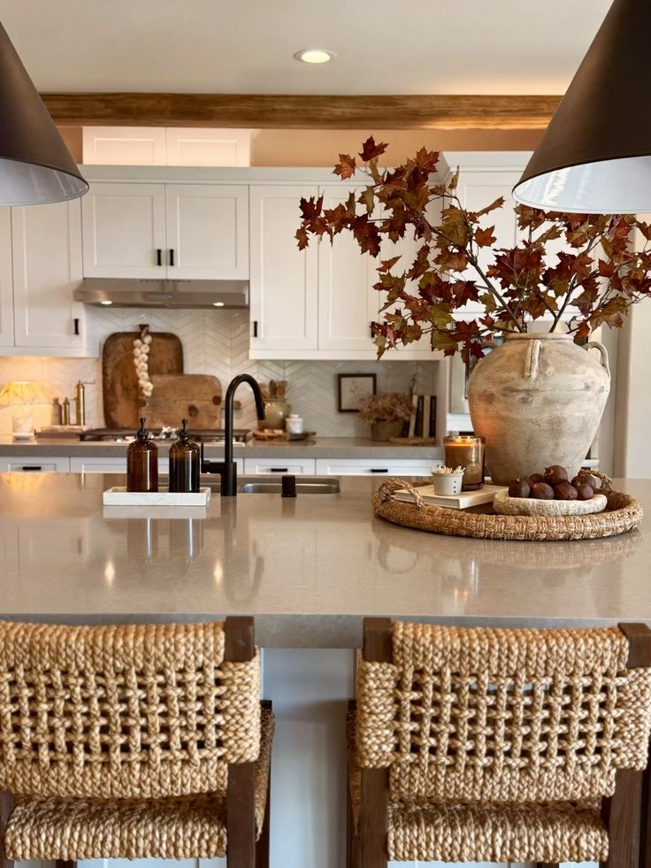 Seasonal styling in the kitchen for fall